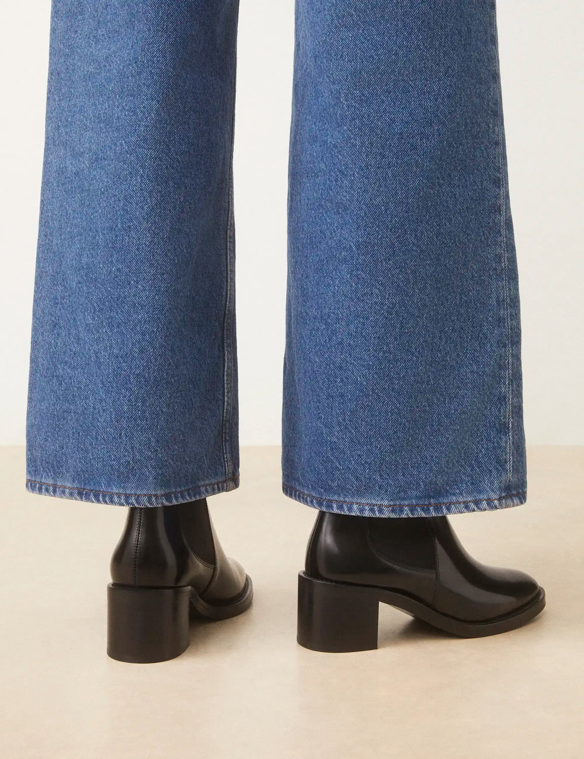 Bottines À Talons Cuir Glacé Noir - Numéro 289 - Rivecour
