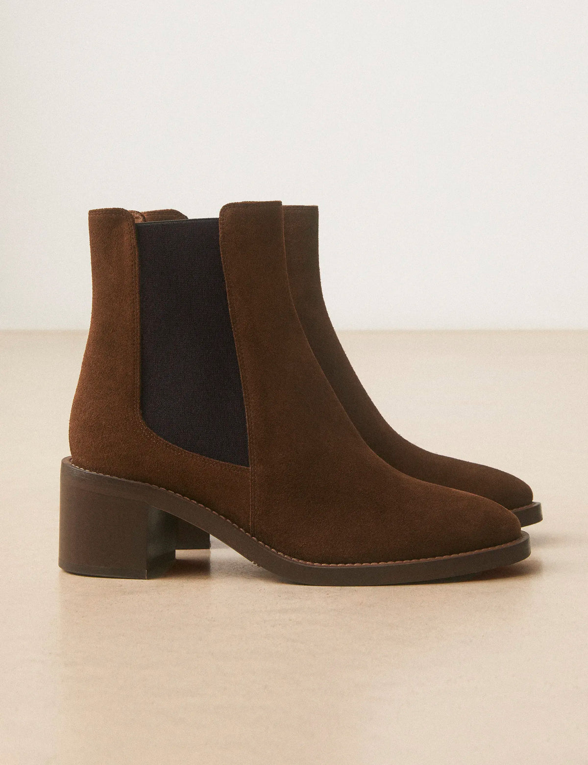 Bottines À Talons Suède Noisette - Numéro 289 - Rivecour