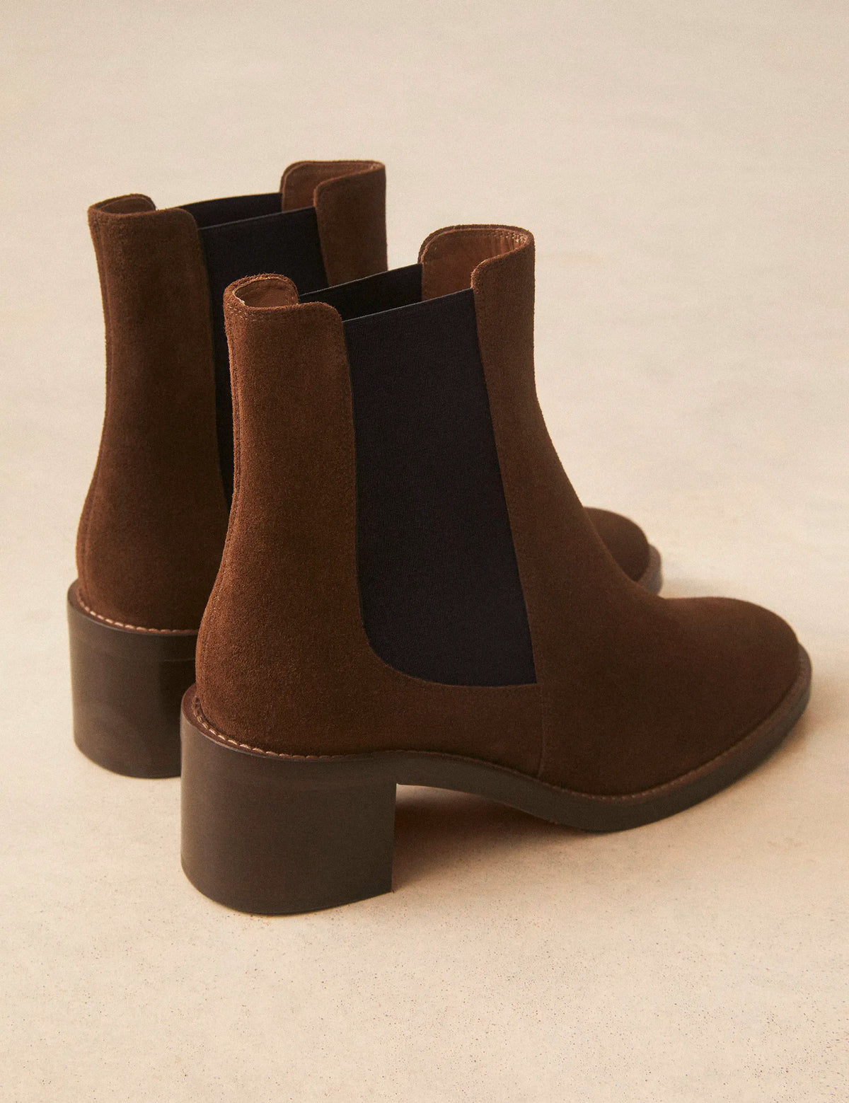 Bottines À Talons Suède Noisette - Numéro 289 - Rivecour