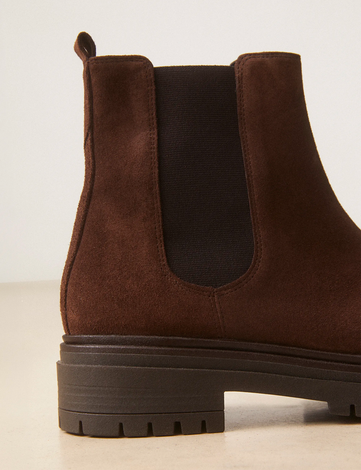 Bottines Plates Suède Marron Chocolat - Numéro 301 - Rivecour