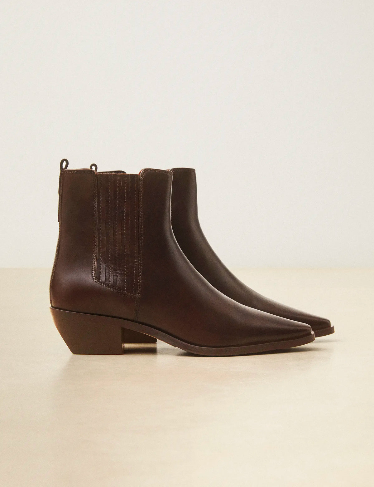 Bottines À Talons Cuir Marron Chocolat - Numéro 405 - Rivecour