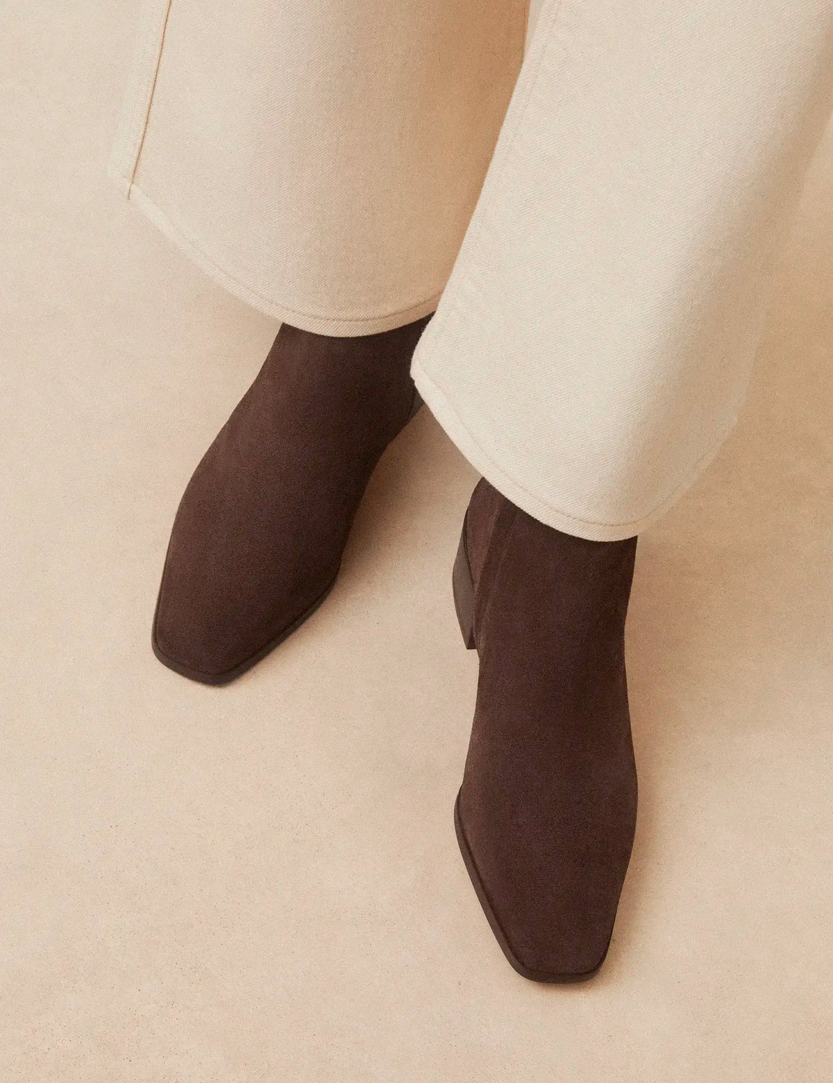 Bottines À Talons Suède Marron Chocolat - Numéro 406 - Rivecour