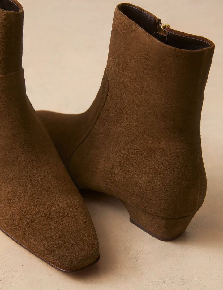 Bottines Plates Suède Brun - Numéro 407 - Rivecour