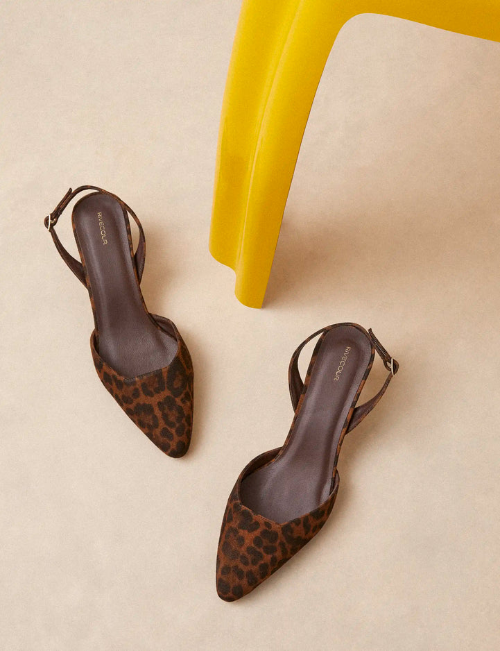 Slingbacks Leather Imprimé Léopard - Numéro 411 - Rivecour