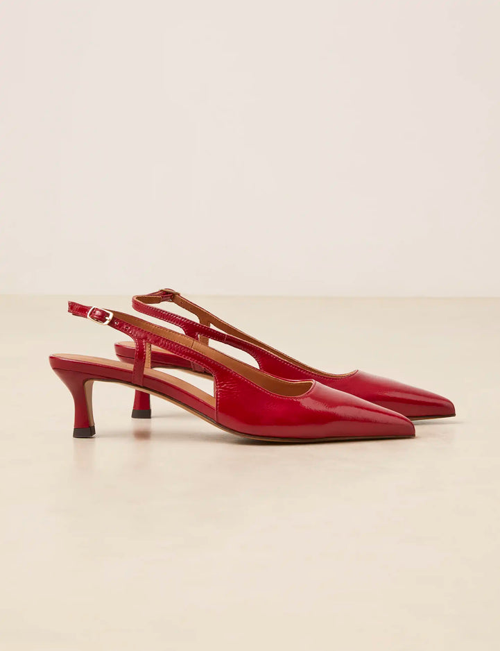 Pumps Leather Patent Red - Numéro 412 - Rivecour