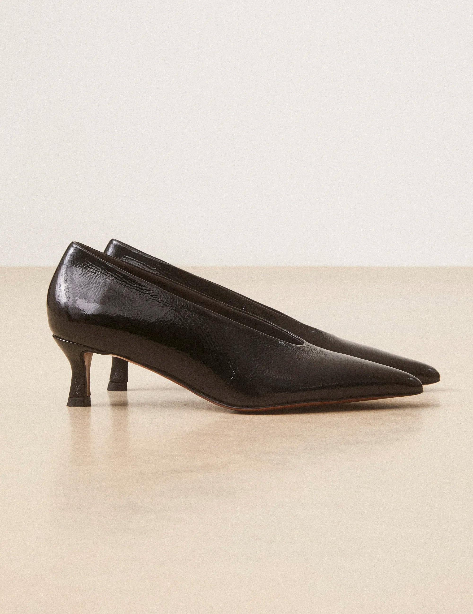 Escarpins Cuir Vernis Noir - Numéro 413 - Rivecour