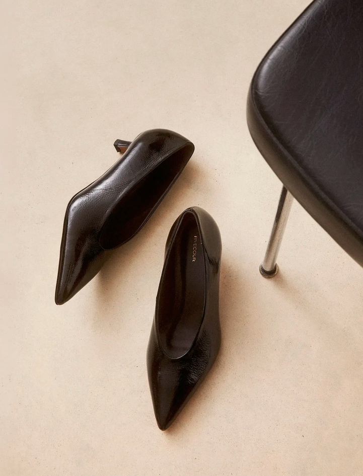 Escarpins Cuir Vernis Noir - Numéro 413 - Rivecour