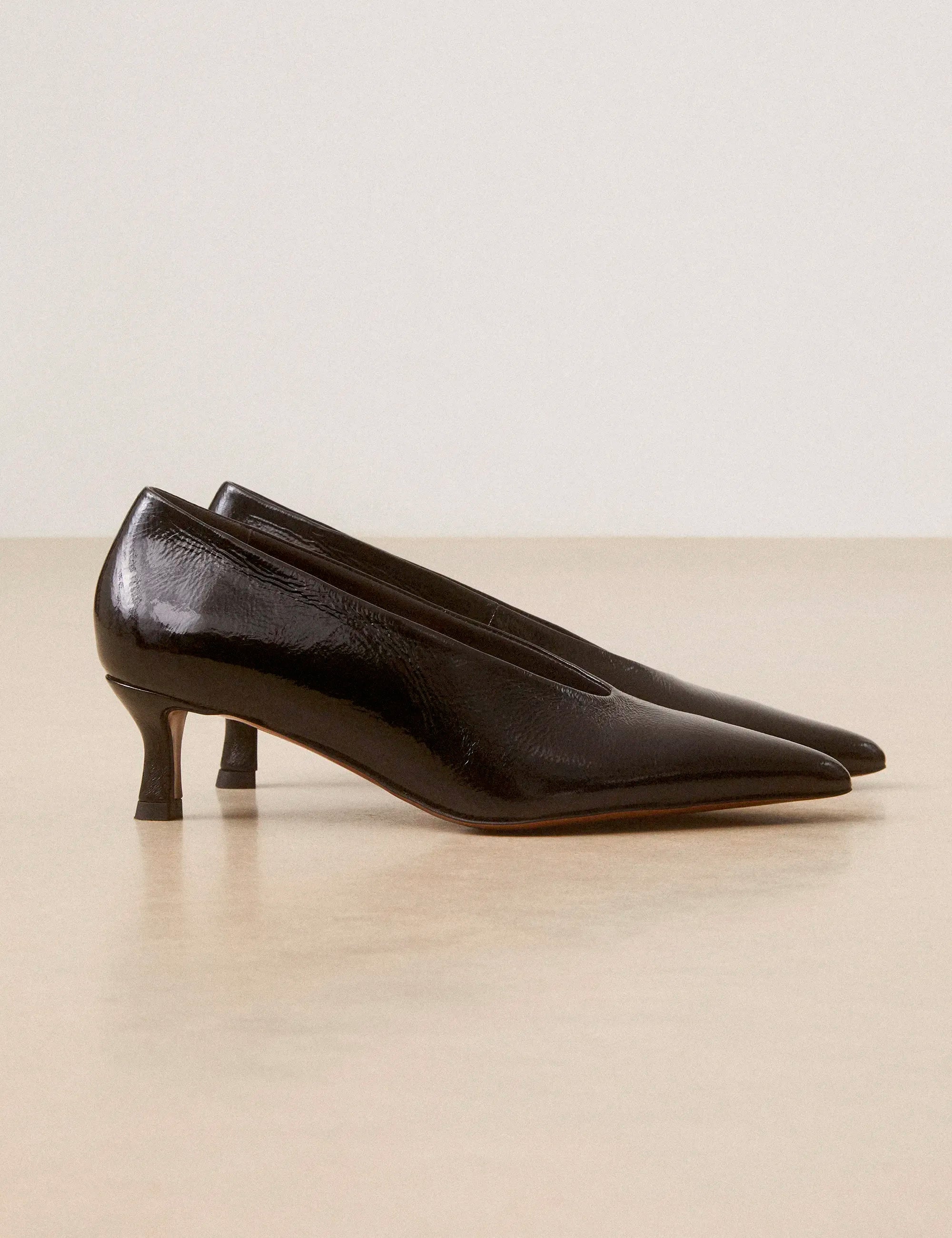 Escarpins Cuir Vernis Noir - Numéro 413 - Rivecour