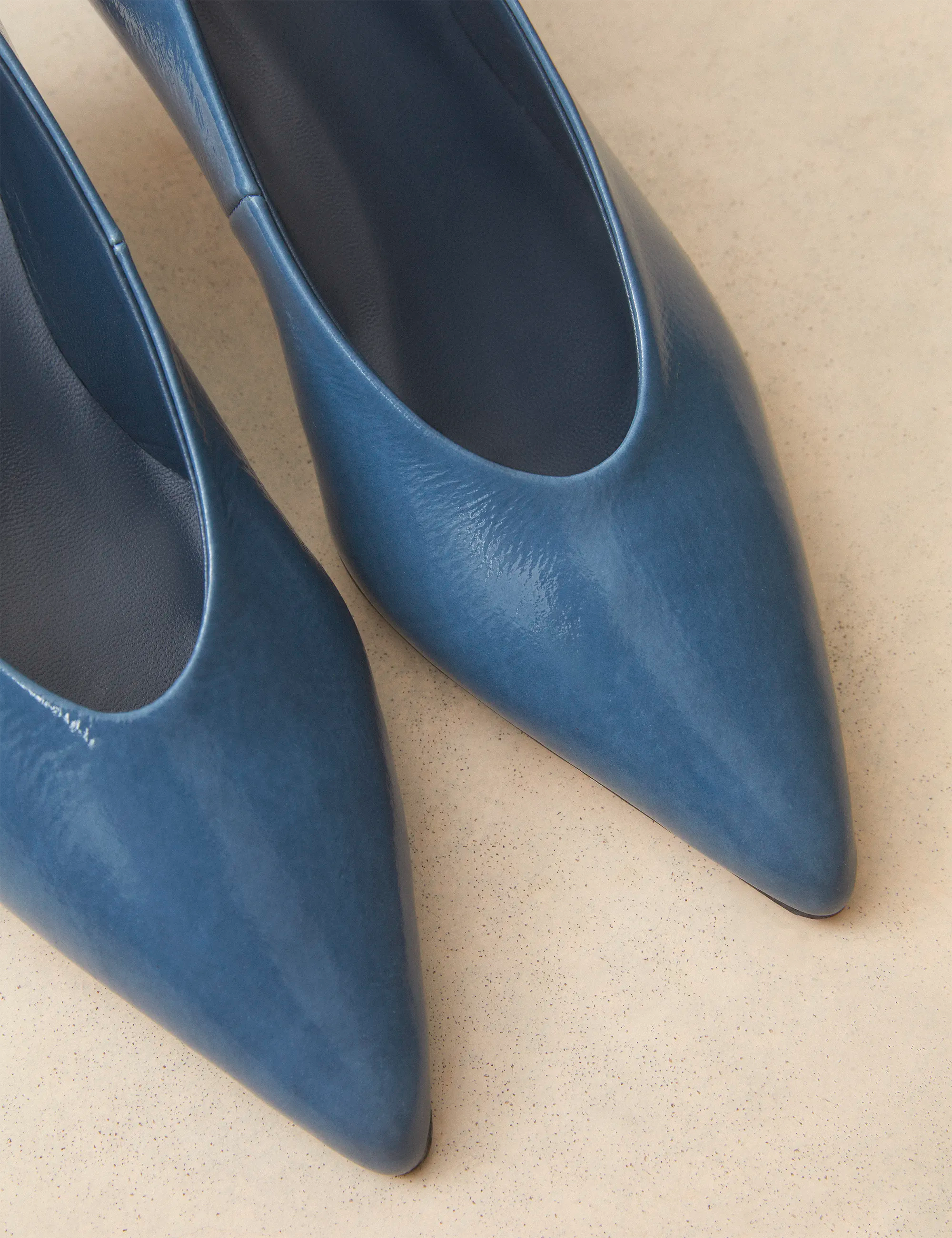 Escarpins Cuir Vernis Denim - Numéro 413 - Rivecour