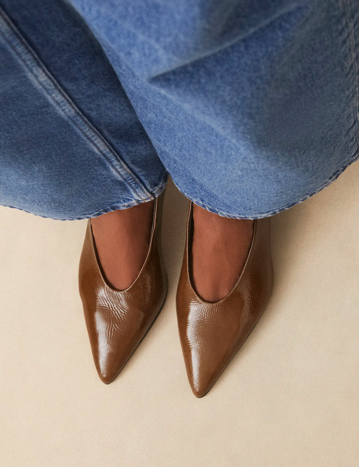 Escarpins Cuir Vernis Brun - Numéro 413 - Rivecour