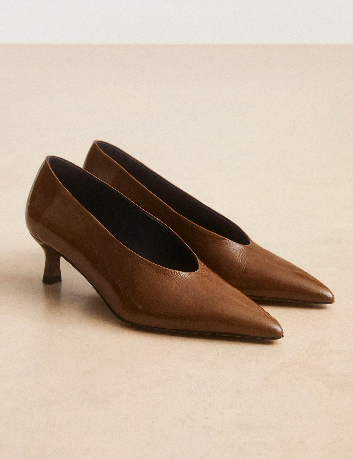 Escarpins Cuir Vernis Brun - Numéro 413 - Rivecour