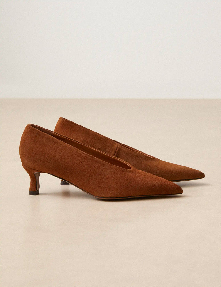 Pumps Suede Cognac - Numéro 413 - Rivecour