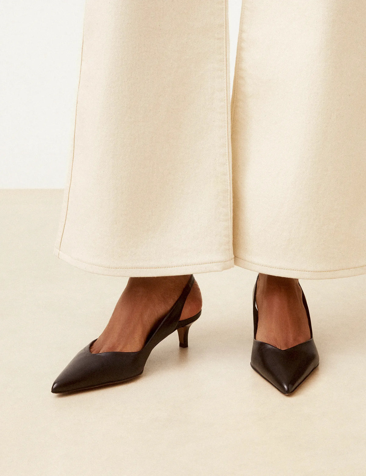 Slingbacks Cuir Nappa Noir - Numéro 417 - Rivecour