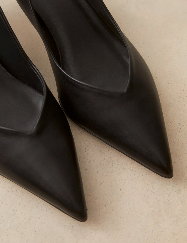 Slingbacks Cuir Nappa Noir - Numéro 417 - Rivecour