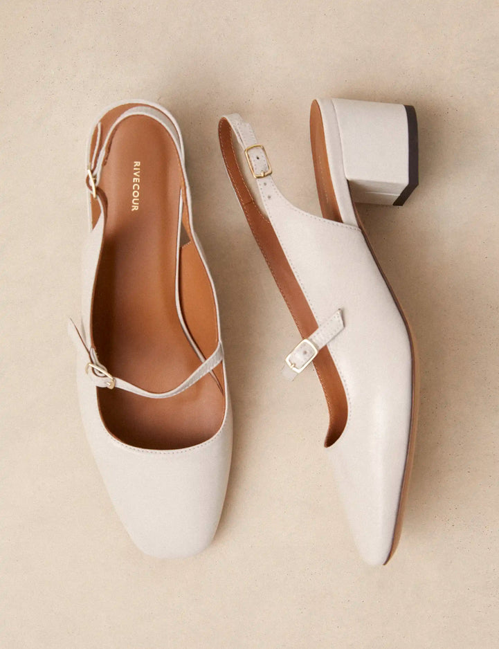Mary Janes Leather Patent White - Numéro 424 - Rivecour
