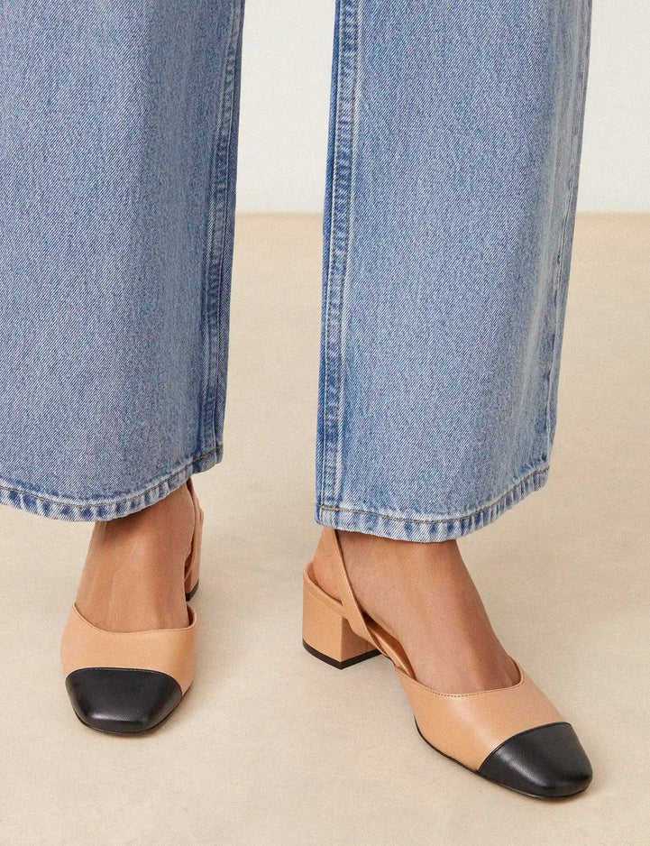 Slingbacks Leather Nappa Camel - Numéro 429 - Rivecour