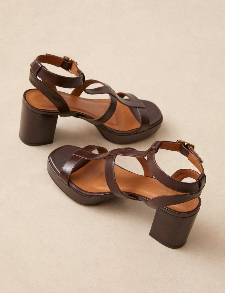 Platforms Leather Brown Chocolate - Numéro 447 - Rivecour