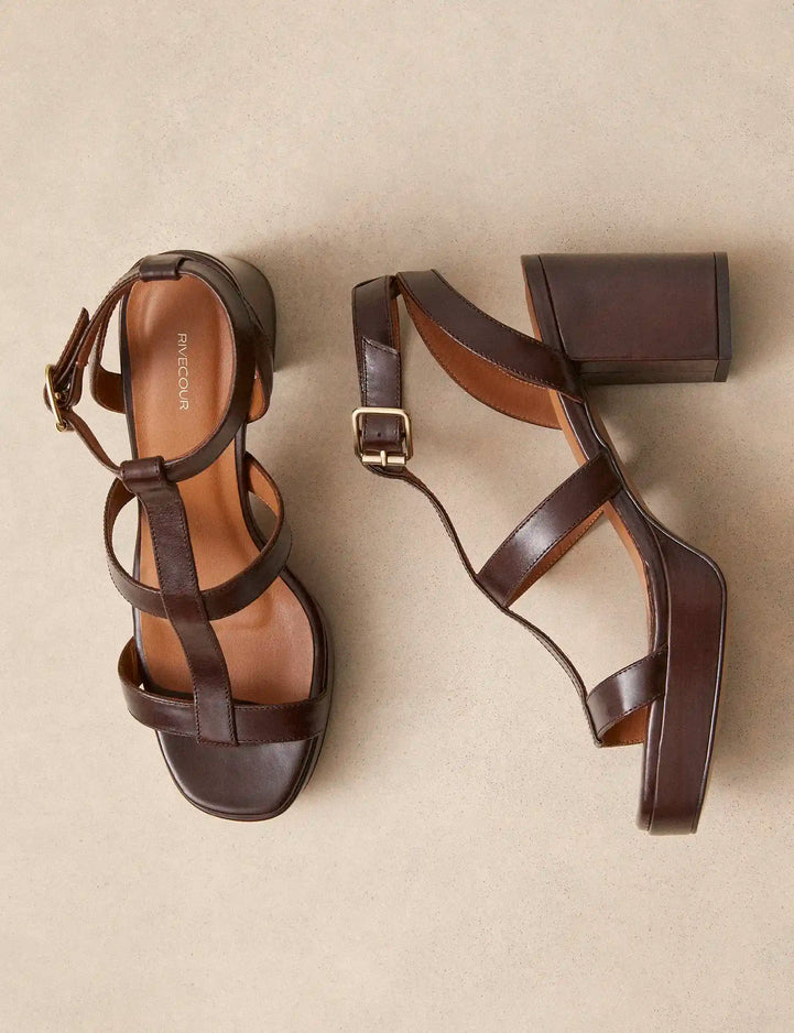 Platforms Leather Brown Chocolate - Numéro 447 - Rivecour
