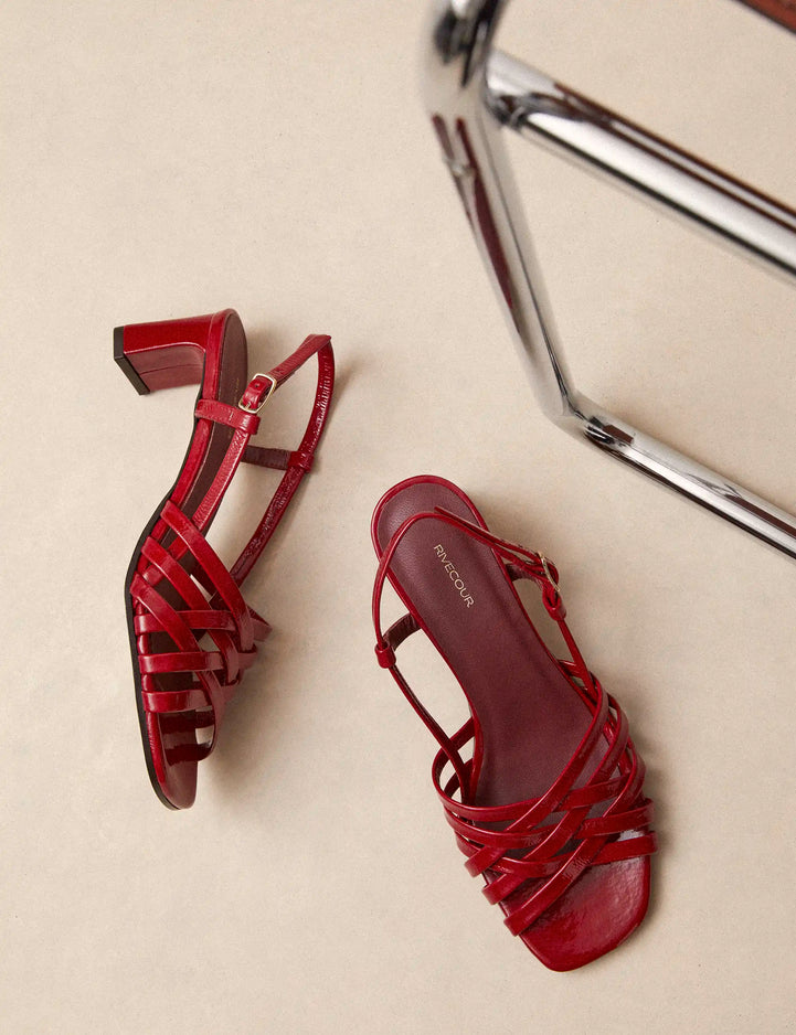 Sandales à Talons Rouge Cerise - Numéro 463 - Rivecour