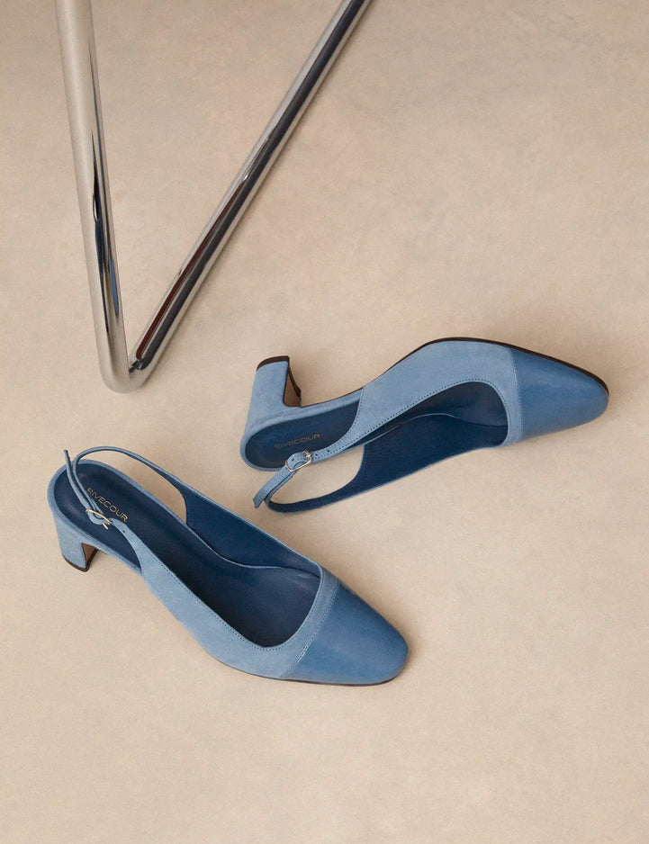 Slingbacks Suède Denim - Numéro 529 - Rivecour