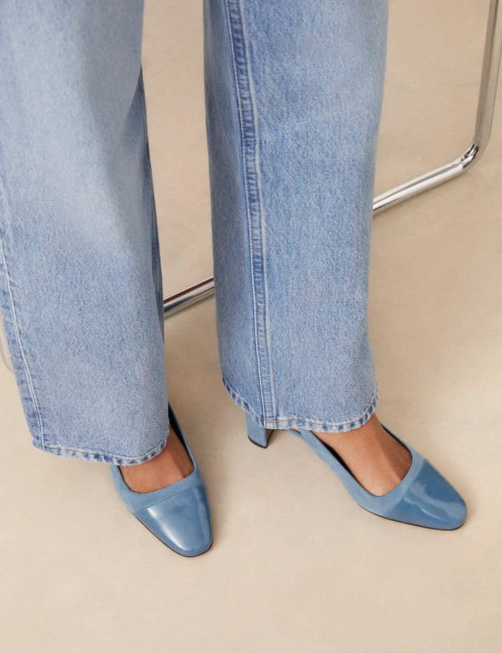 Slingbacks Suède Denim - Numéro 529 - Rivecour