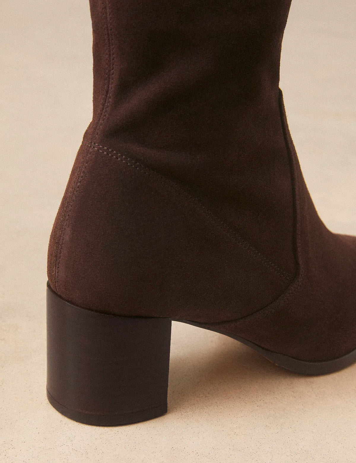 Bottines À Talons Suède Marron Chocolat - Numéro 556 - Rivecour