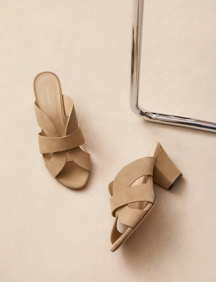 Mules Suede Beige - Numéro 561 - Rivecour