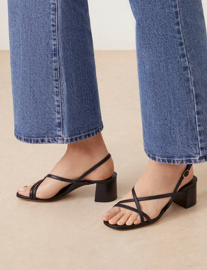 Sandales à talons Cuir Noir - Numéro 576 - Rivecour