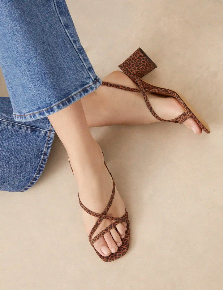 Sandales à talons Cuir Imprimé Léopard - Numéro 576 - Rivecour