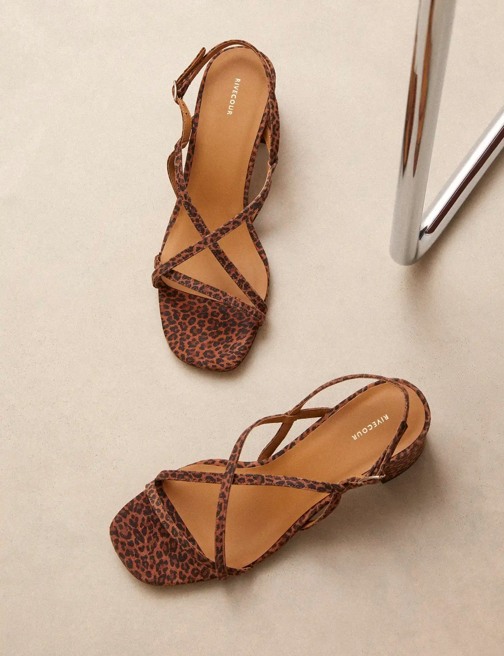 Sandales à talons Cuir Imprimé Léopard - Numéro 576 - Rivecour