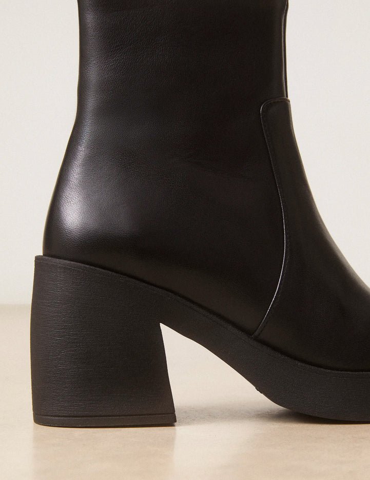 Bottines À Talons Cuir Nappa Noir - Numéro 582 - Rivecour