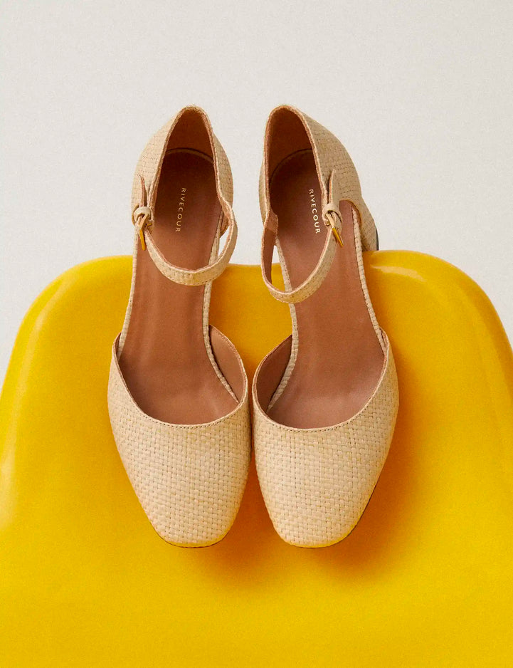Mary Janes Raphia Natural - Numéro 619 - Rivecour