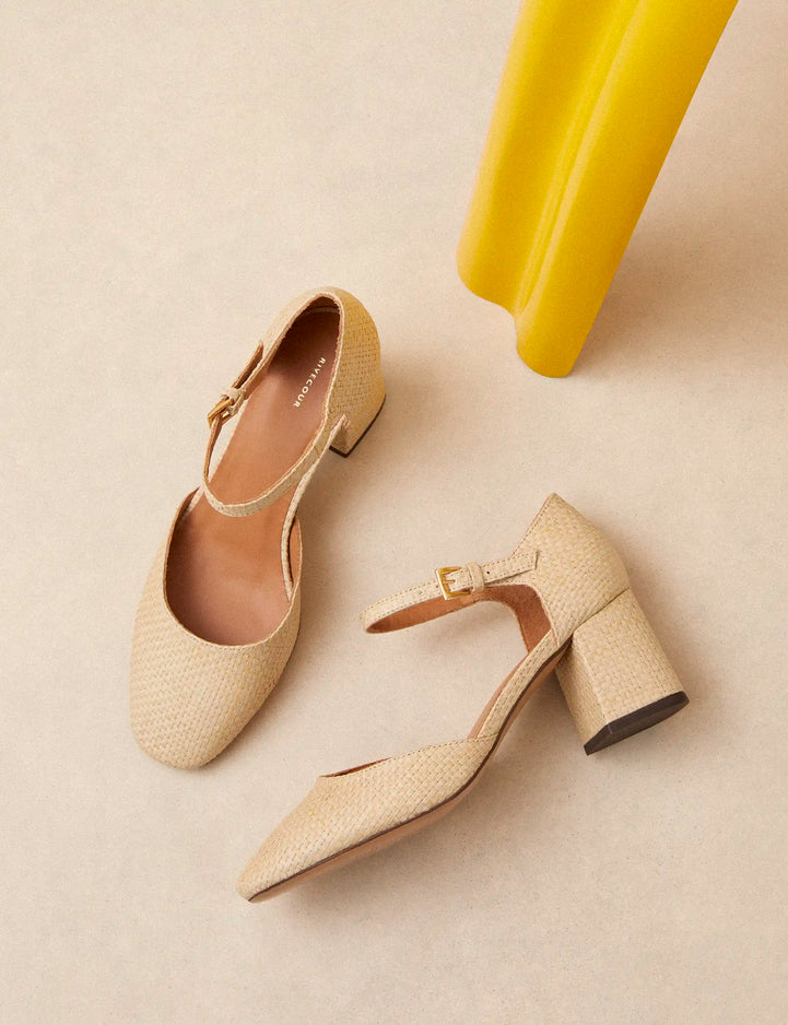 Mary Janes Raphia Natural - Numéro 619 - Rivecour