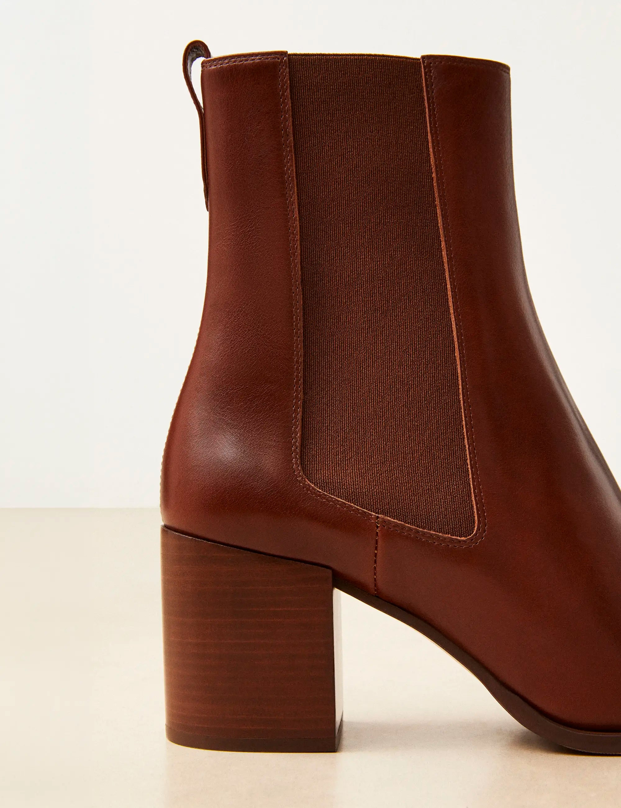 Bottines À Talons Cuir Cognac - Numéro 663 - Rivecour