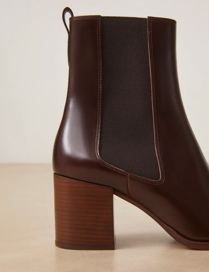 Bottines À Talons Cuir Marron Chocolat - Numéro 663 - Rivecour
