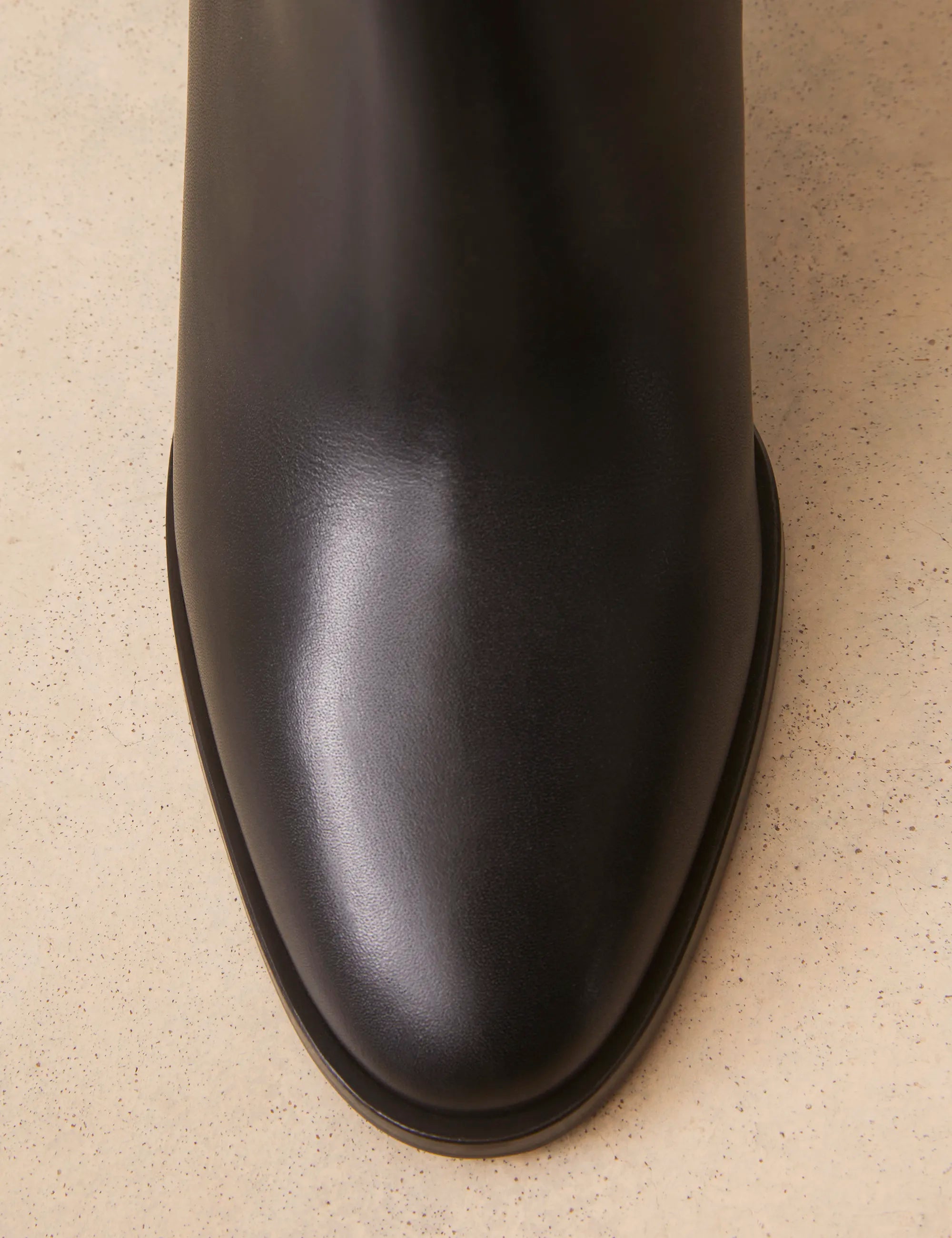 Bottines À Talons Cuir Noir - Numéro 663 - Rivecour