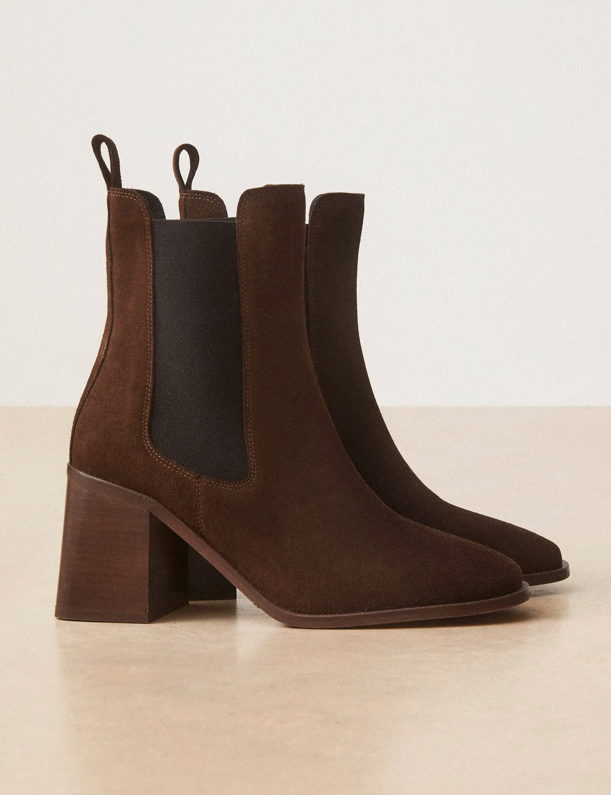 Bottines À Talons Suède Noisette - Numéro 708 - Rivecour