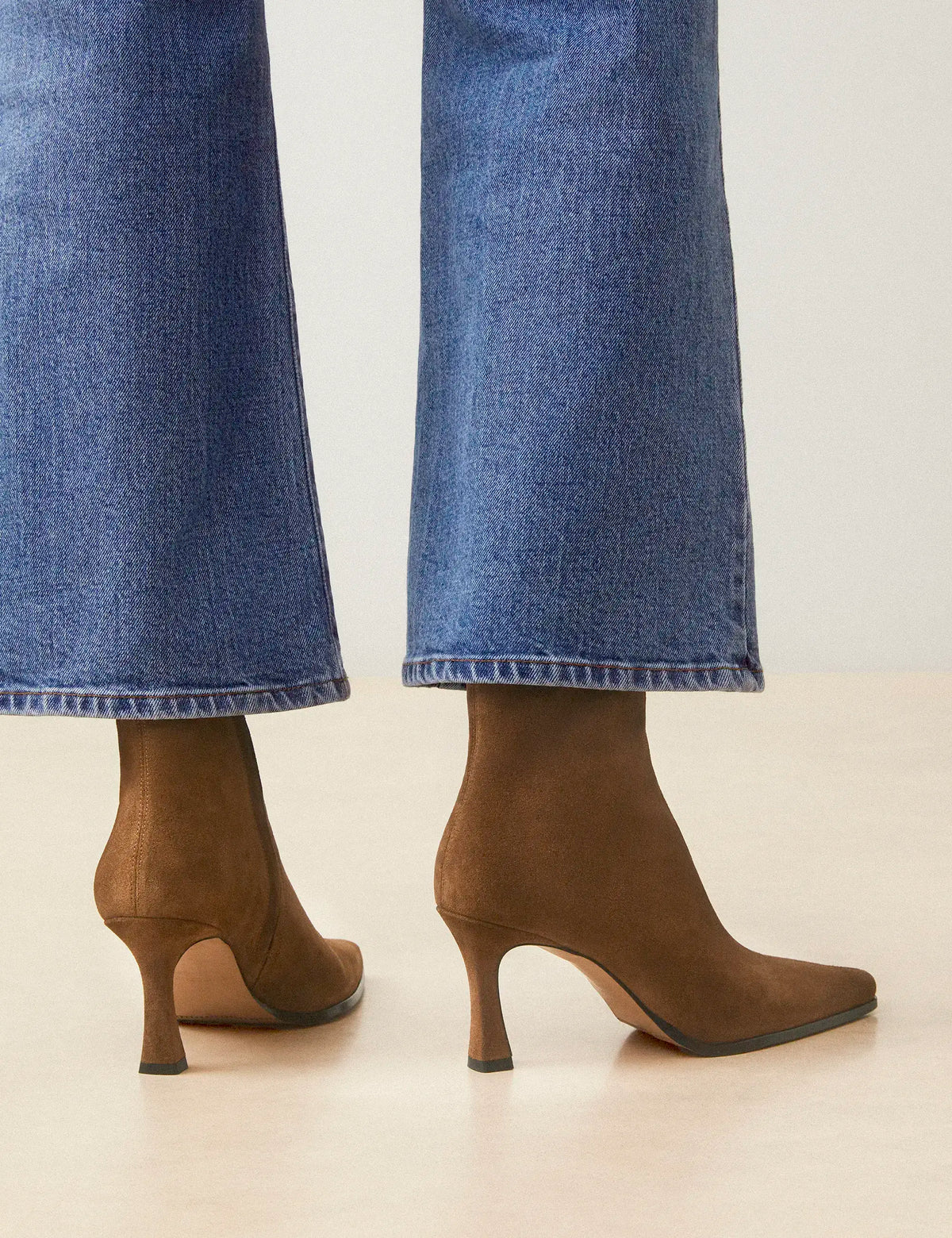 Bottines À Talons Suède Brun - Numéro 713 - Rivecour