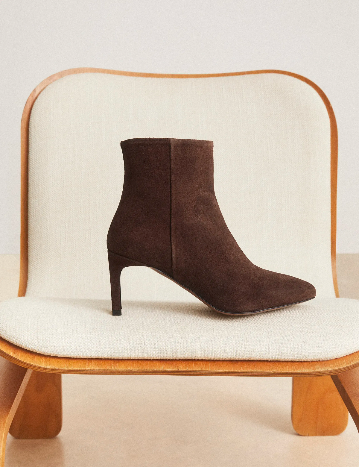 Bottines À Talons Suède Marron Chocolat - Numéro 720 - Rivecour