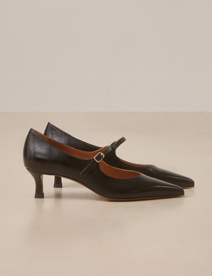 Escarpins Cuir Vernis Noir - Numéro 722 - Rivecour