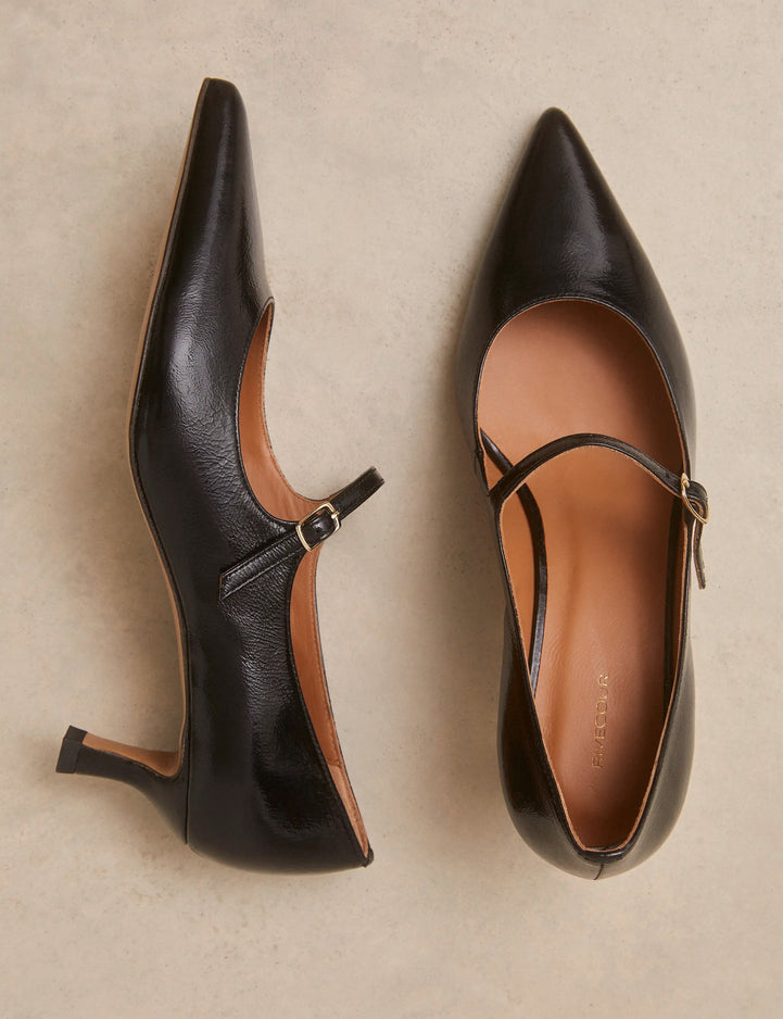 Escarpins Cuir Vernis Noir - Numéro 722 - Rivecour