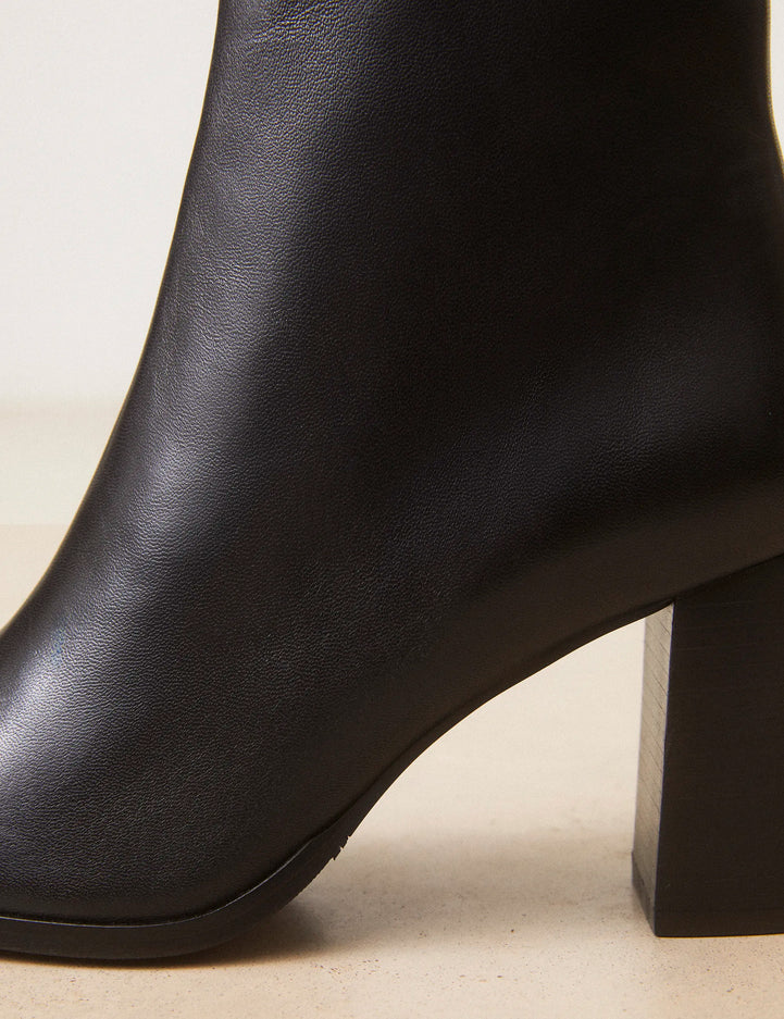 Bottines À Talons Cuir Nappa Noir - Numéro 822 - Rivecour