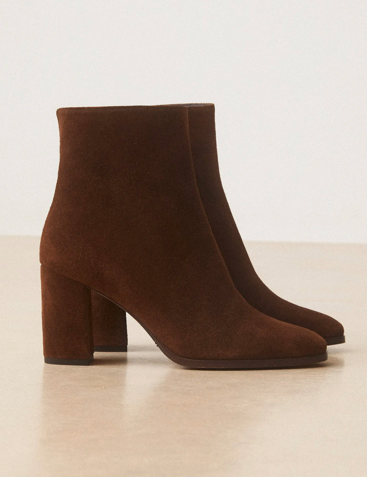 Bottines À Talons Suède Noisette - Numéro 822 - Rivecour