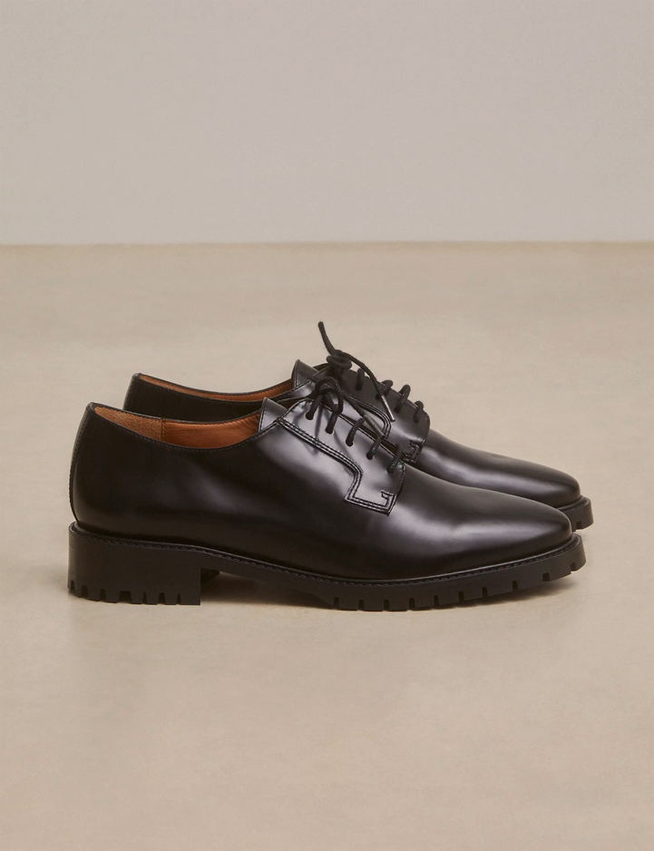 Derbies Cuir Poli Noir - Numéro 83 - Rivecour