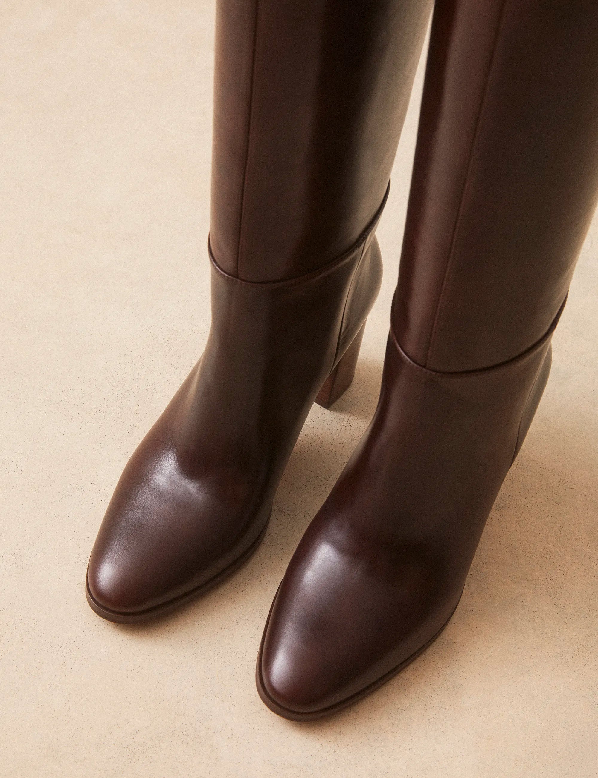 Bottes Cuir Marron Chocolat - Numéro 832 - Rivecour