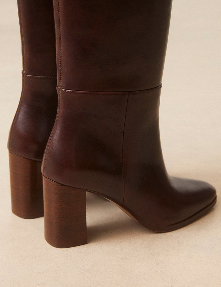 Bottes Cuir Marron Chocolat - Numéro 832 - Rivecour