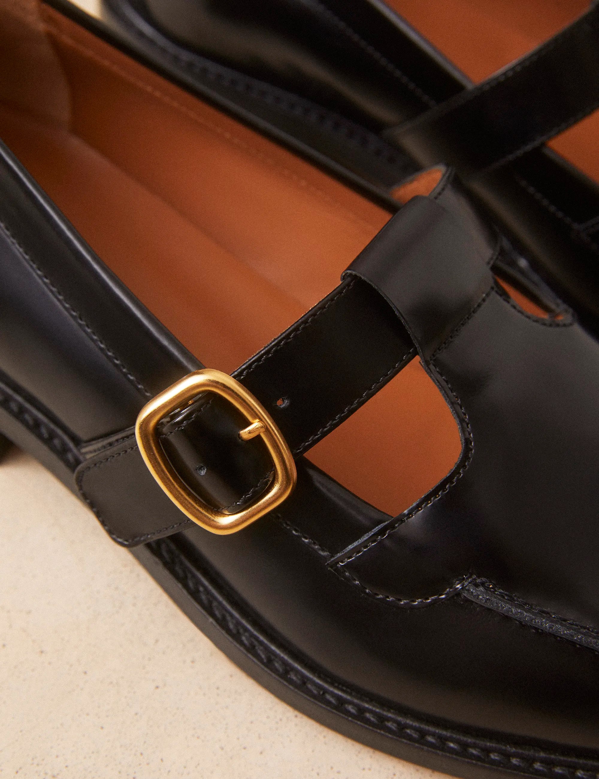 Mocassins Cuir Poli Noir - Numéro 84 - Rivecour