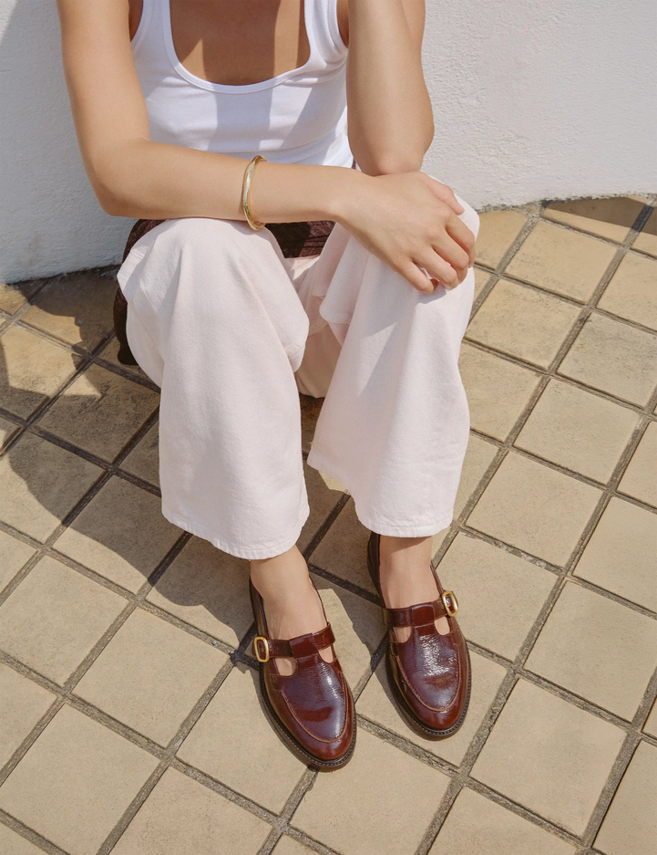 Mocassins Cuir Vernis Marron - Numéro 84 - Rivecour