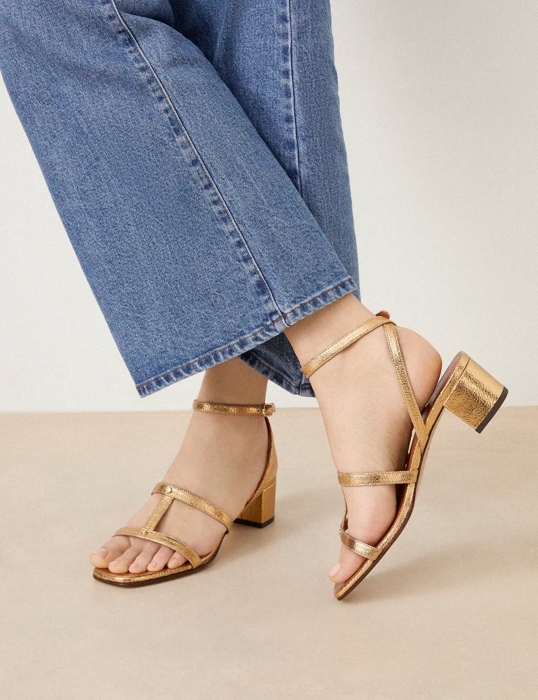 Sandales à Talons Dorées - Numéro 902 - Rivecour