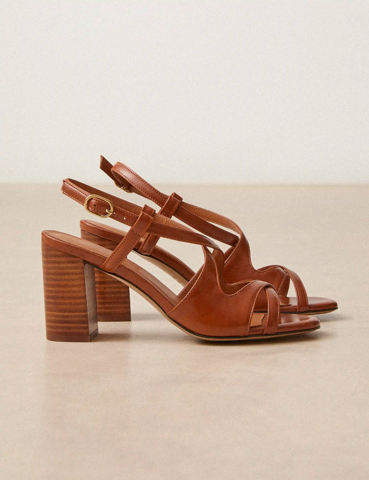 Sandales à Talons Cognac - Numéro 953 - Rivecour